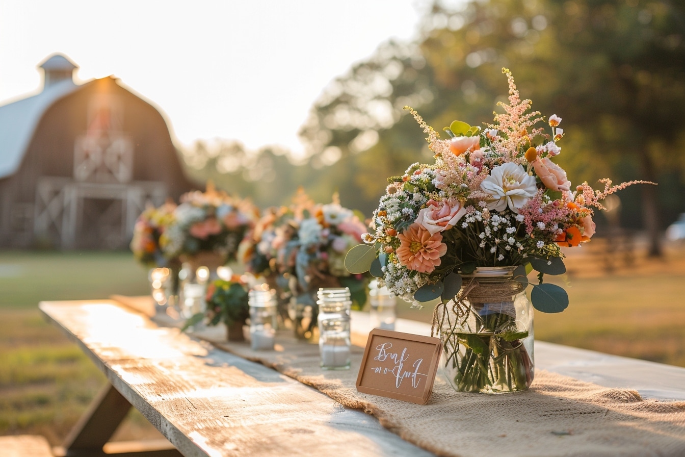 Des idées de décoration champêtre pour un mariage chaleureux